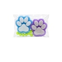 SQUISHY HUELLITAS  CON POMPONES