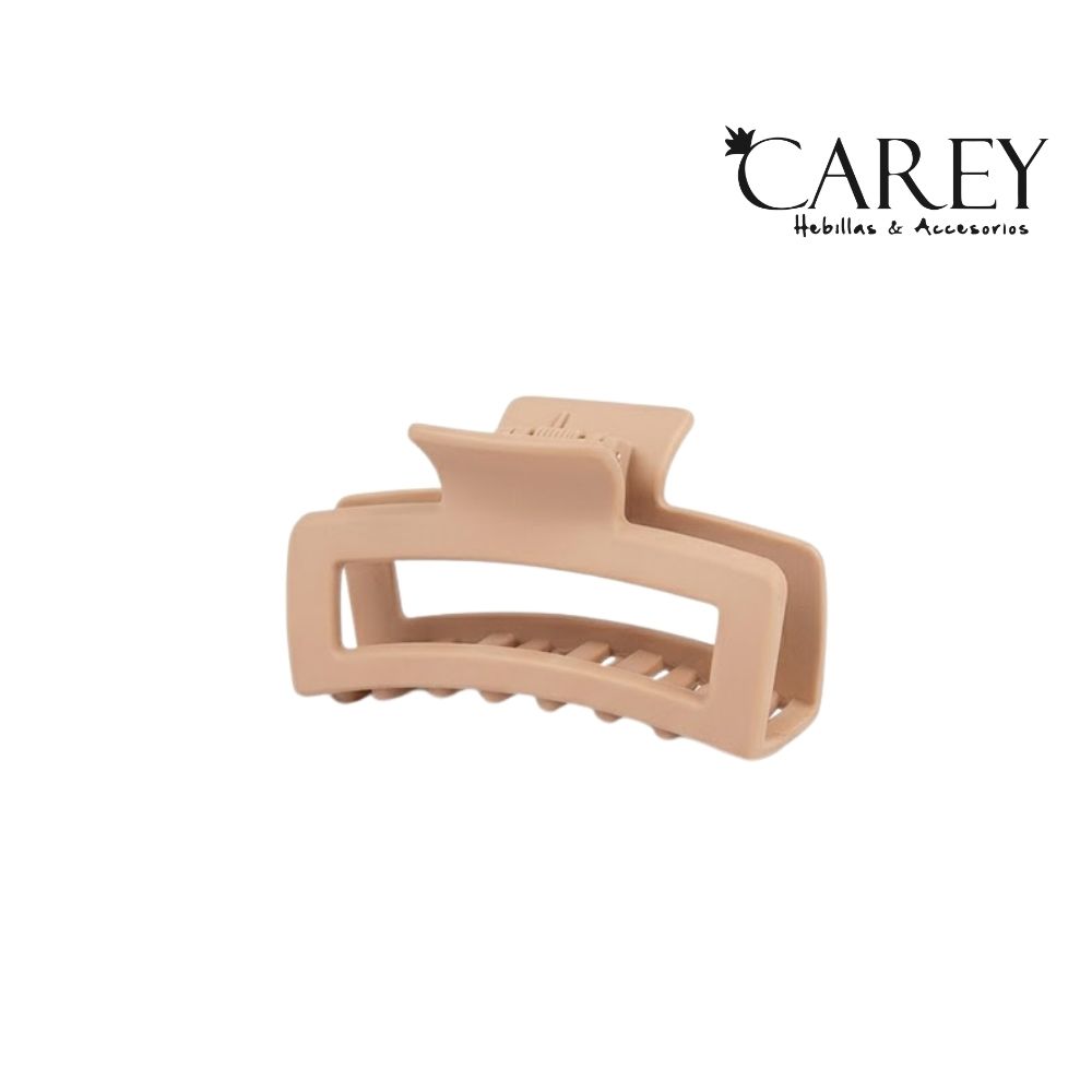 BROCHE PINZA RECTANGULAR OPEN NUDE CAREY