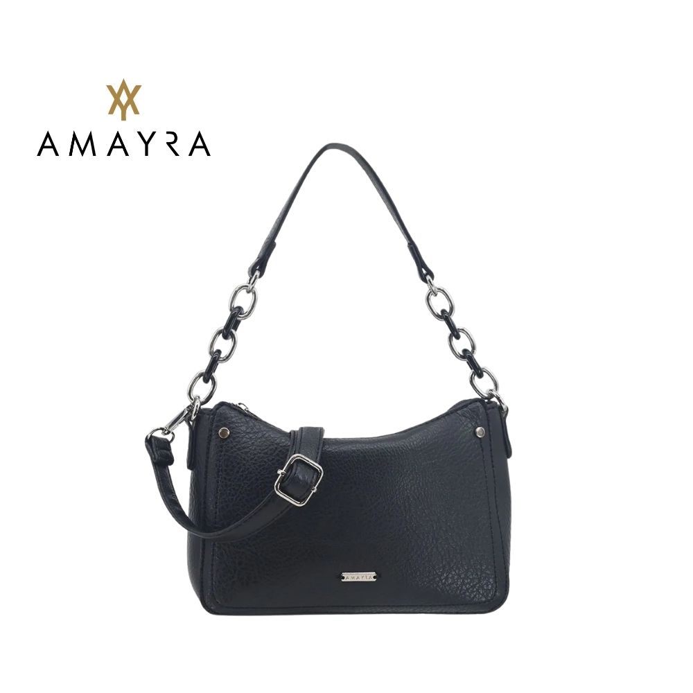 CARTERA MINI BAG CORREA DE CADENA Y DETALLE DE CINTURÓN AMAYRA