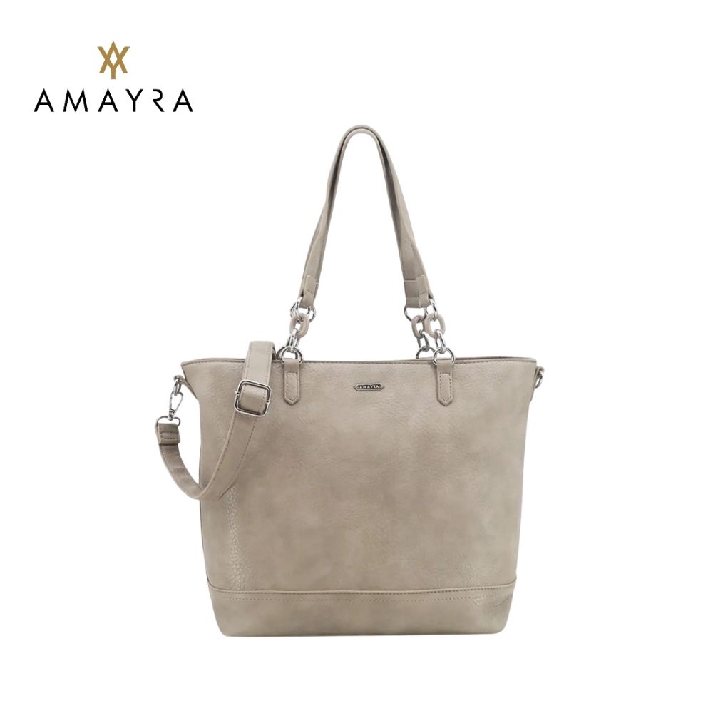 CARTERA SHOPPER CON ESLABONES METÁLICOS AMAYRA