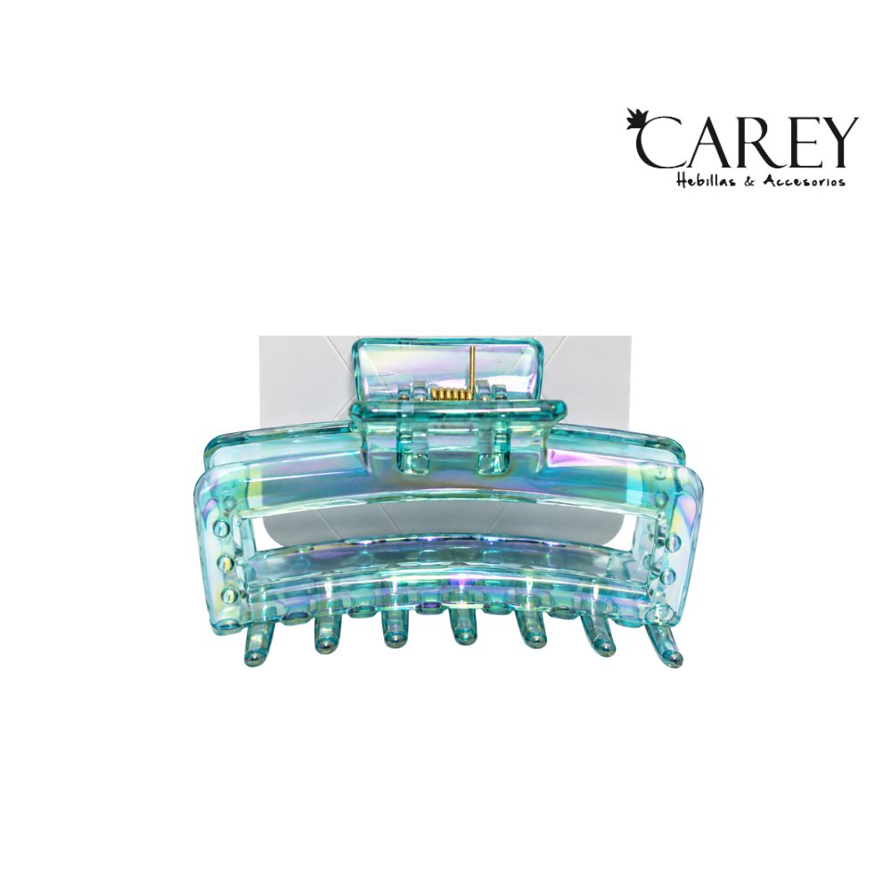 PINZA TRANSPARENTE RECTANGULAR TORNASOLADO