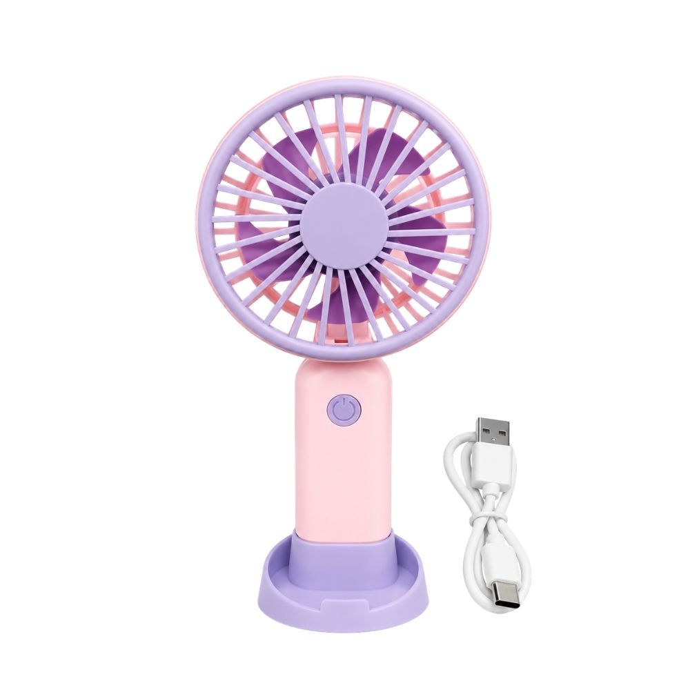 VENTILADOR PORTATIL RECARGABLE CON BASE DE APOYO