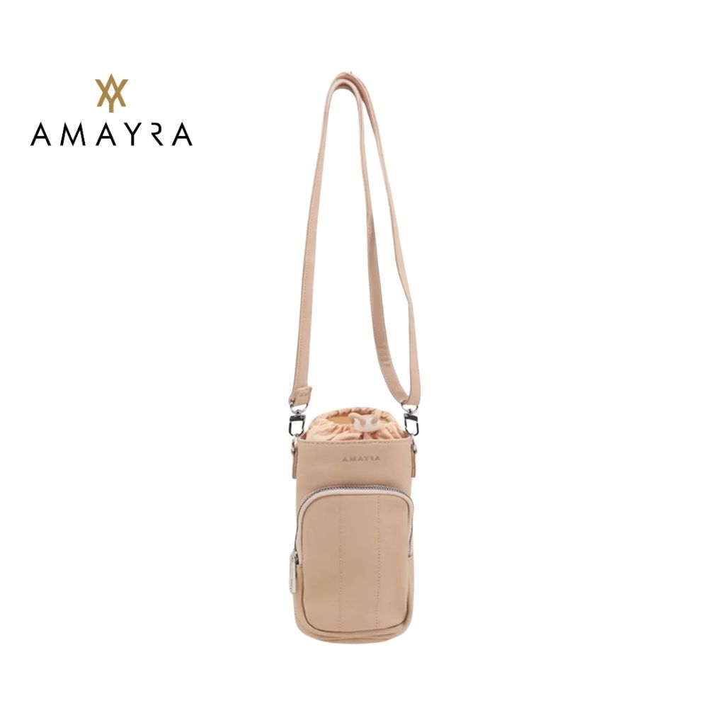 PORTABOTELLAS AMAYRA CON CORREA Y BOLSILLO FRONTAL