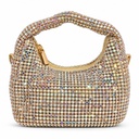 CARTERA HOBO DE FIESTA DORADA CON STRASS