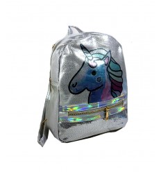 MOCHILA 12 PULGADAS UNICORNIO HOLOGRAFICA