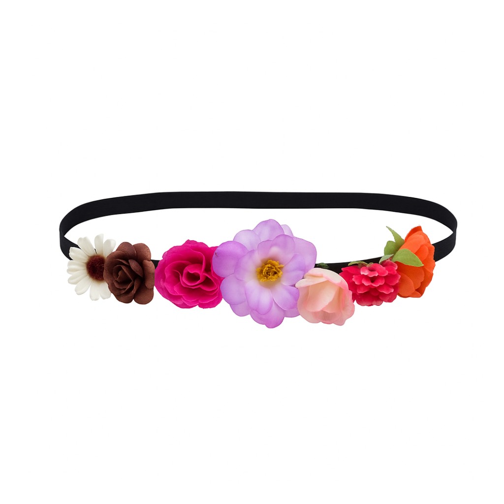 VINCHA ELASTICA CON FLORES