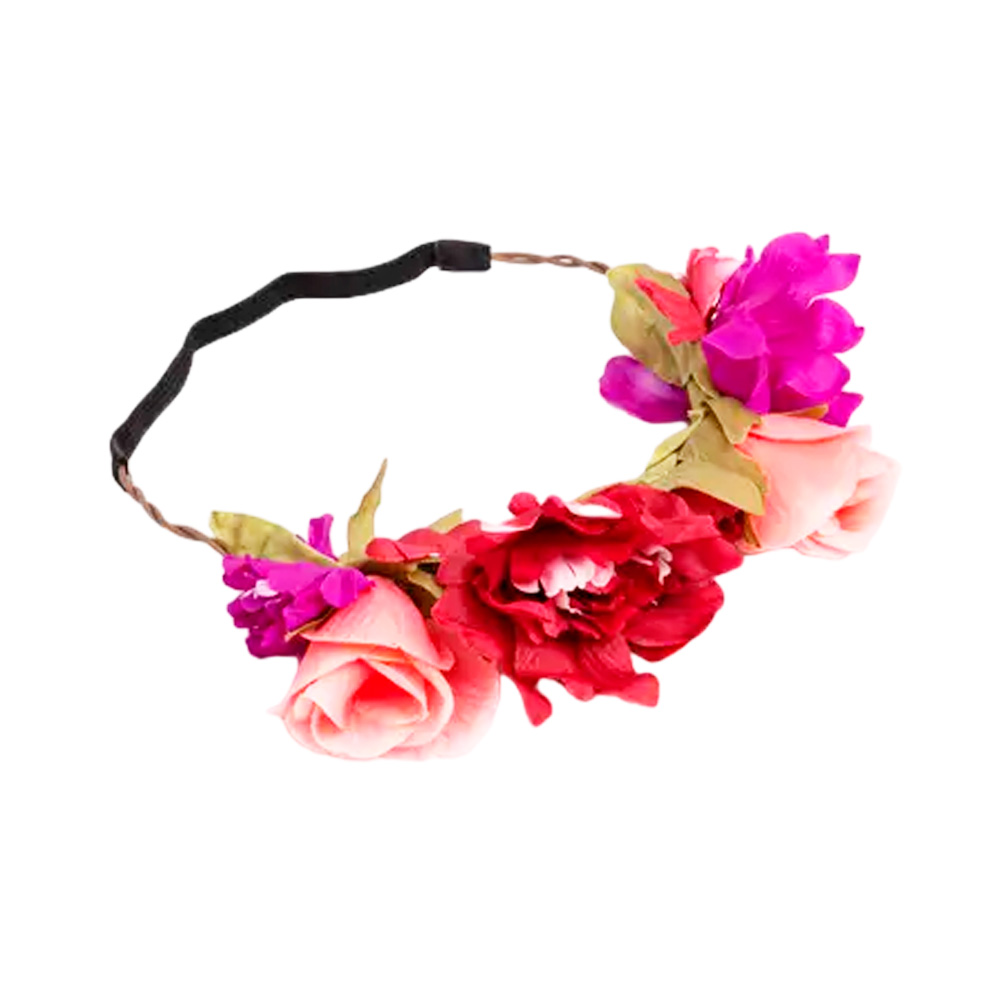 VINCHA ELASTICA CON FLORES