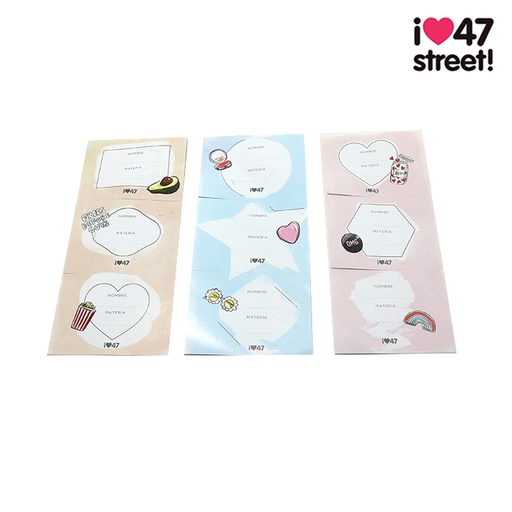 [27240] ETIQUETAS POR 9 UNIDADES 47 STREET