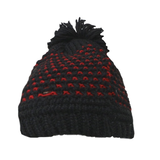 [28292] GORRO CON POMPON COMBINADO