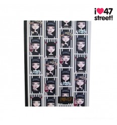 [L1143] CUADERNO 16X21CM TAPA DURA 48 HOJAS COSIDO 47 STREET