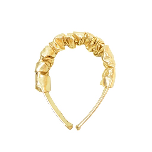 [32272] VINCHA COLOR LISO FRUNCIDA LAME