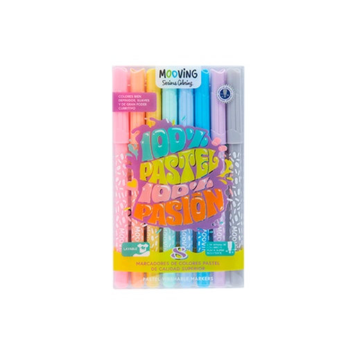 [35363] MARCADORES DE COLORES PASTEL X8