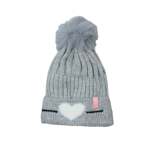 [36966] GORRO POMPON Y CORAZON INFLUENCER