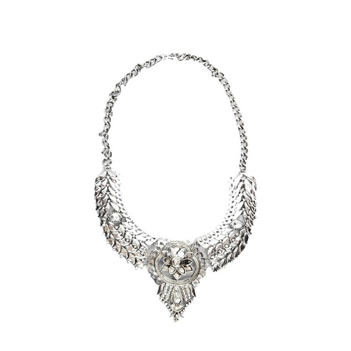 [38146] GARGANTILLA GRANDE VINTAGE PLATEADA