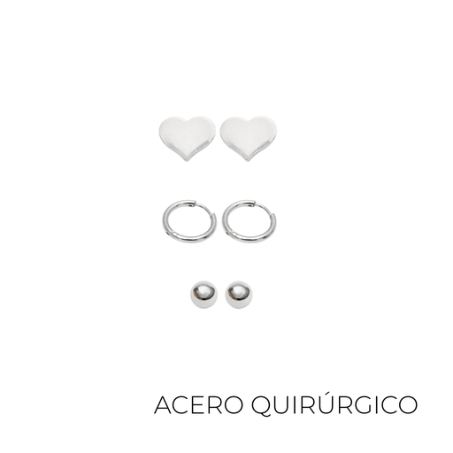 [38456] SET DE AROS X3 ACERO QUIRURGICO
