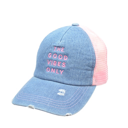 [38591] GORRA TRUCKER BORDADA THE GOOD VIBES ONLY