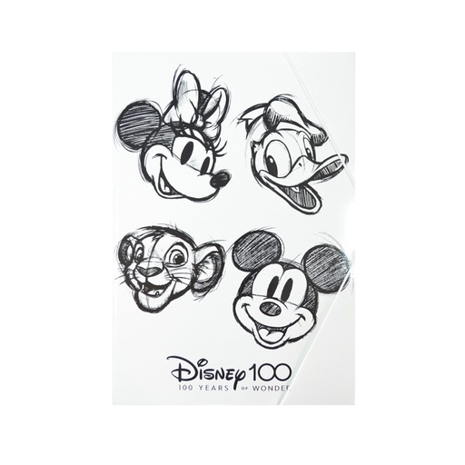 [39669] CARPETA OFICIO 3 SOLAPAS DISNEY 100