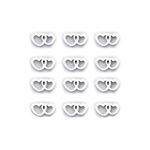 [40689] AROS ACERO CORAZON BLISTER X 12 PARES