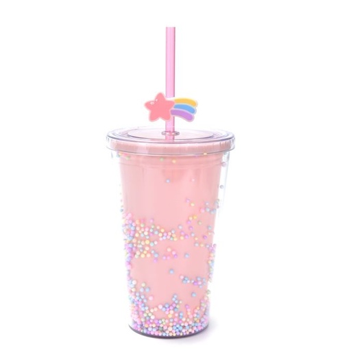 [42396] VASO PLASTICO INFANTIL CON CONFETTIS 450ML