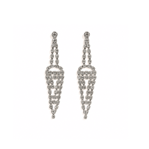 [42528] AROS COLGANTES CON STRASS TRIANGULAR