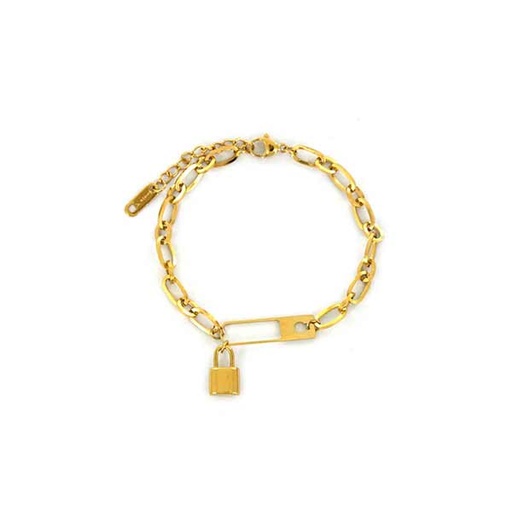 [44664] PULSERA DE ACERO CANDADO