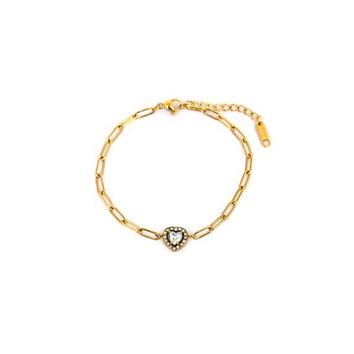 [44666] PULSERA DE ACERO CON STRASS