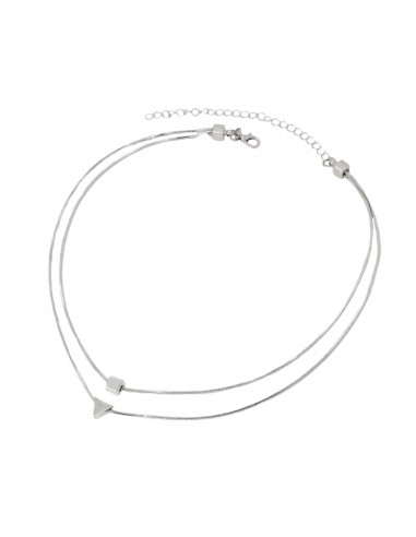 [45106] COLLAR DOBLE CON DIJE CUADRADO