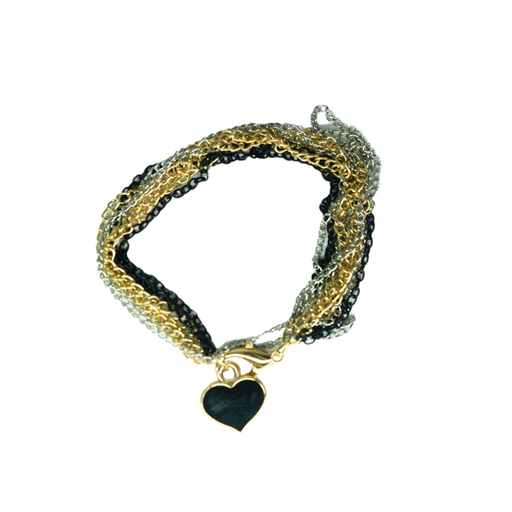 [45242] PULSERA MULTICADENAS CON DIJE