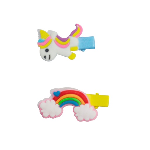 [45346] HEBILLA DE PELO UNICORNIO X2