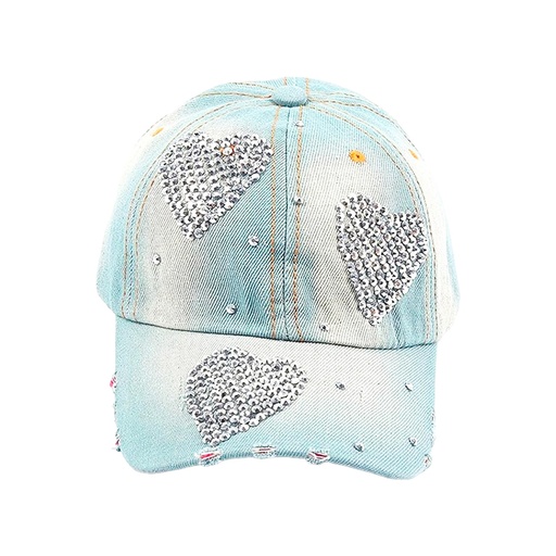 [45765] GORRA DE JEAN CON STRASS CORAZON