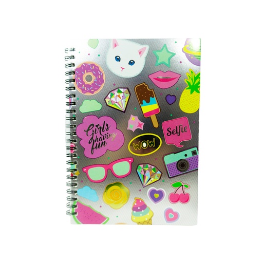 [45770] CUADERNO HOLOGRAFICO TAPA ESTAMPADA