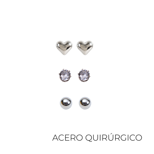 [45814] SET DE AROS X3 ACERO QUIRURGICO