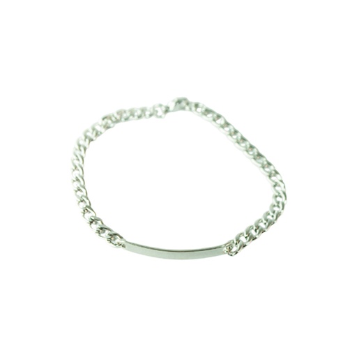 [45821] PULSERA ACERO PLATEADA #40