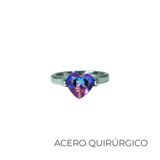 [45825] ANILLO ACERO QUIRURGICO CORAZON