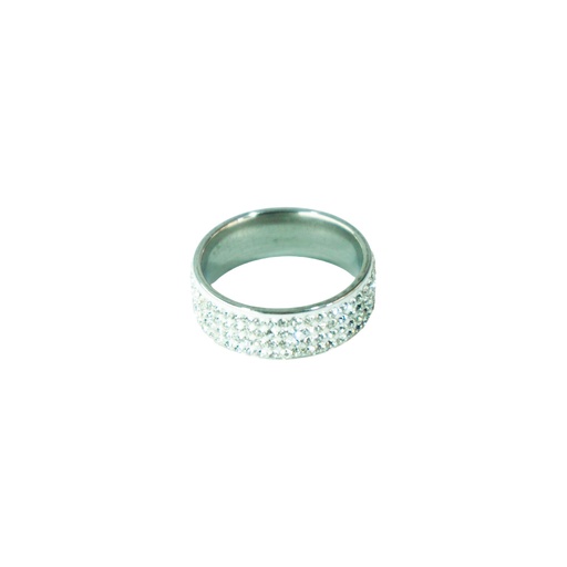 [45826] ANILLO ACERO CON STRASS