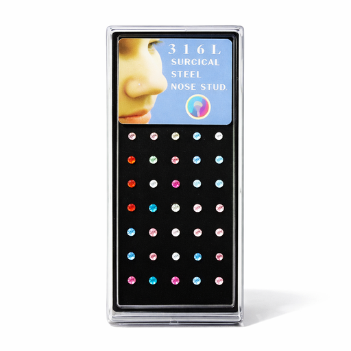 [45882] PIERCING CURVO COLOR DE NARIZ