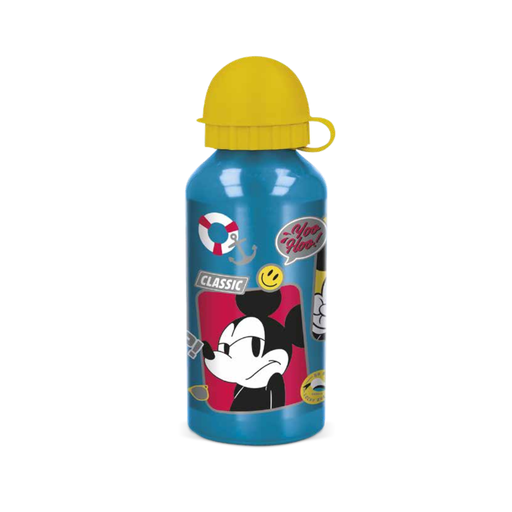 [46199] BOTELLA CON TAPA A PRESION MICKEY MOUSE 400ML