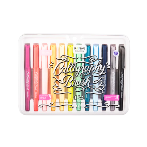 [47129] MARCADORES PINCEL CALIGRAFIA X12 MOOVING