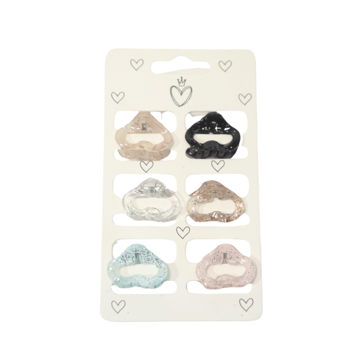[48446] SET BROCHES CON GLITTER X6 UNIDADES