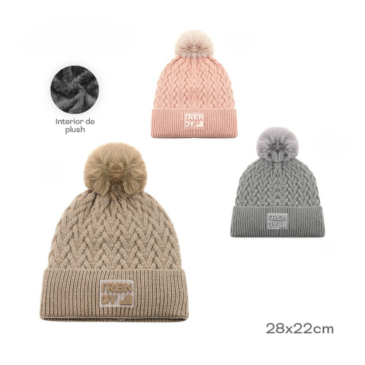 GORRO DE LANA CON POMPON