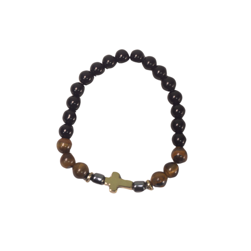 [49103] PULSERA HOMBRE CON DIJE CRUZ