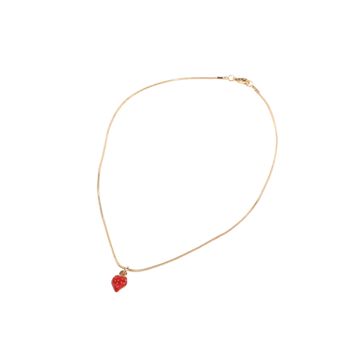 [49124] COLLAR DORADO CON DIJE DE FRUTILLA CHICO