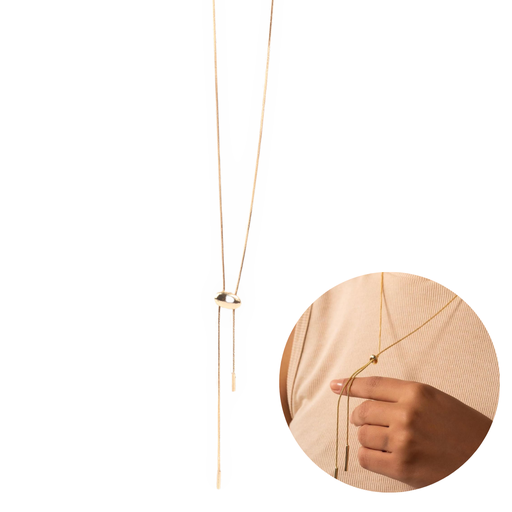 COLLAR REGULABLE PLATEADO Y DORADO