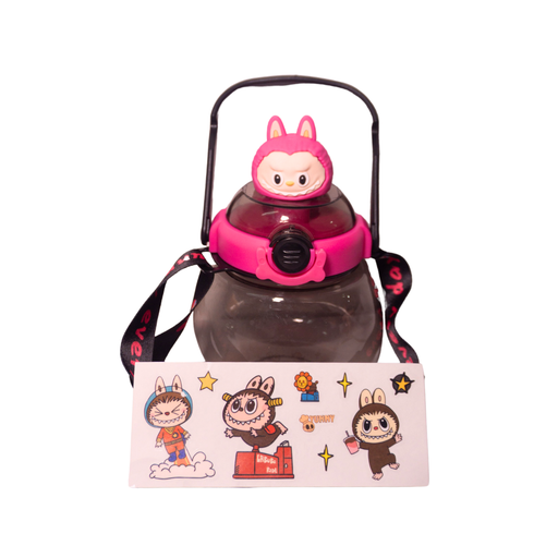 BOTELLA LABUBU CON STICKERS PARA DECORAR