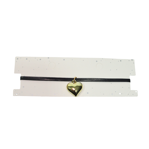 [49222] COLLAR CHOKER CUERINA CON DIJE DE CORAZON