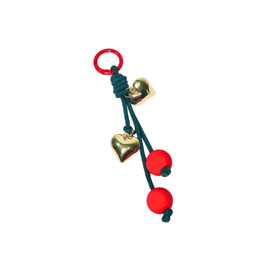 LLAVERO CHARMS DOBLE CORAZON