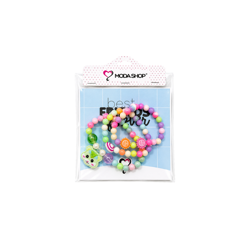 [COMB-DA20] SET INFANTIL DE PULSERAS MOSTACILLAS + PACKAGING DIA DEL AMIGO