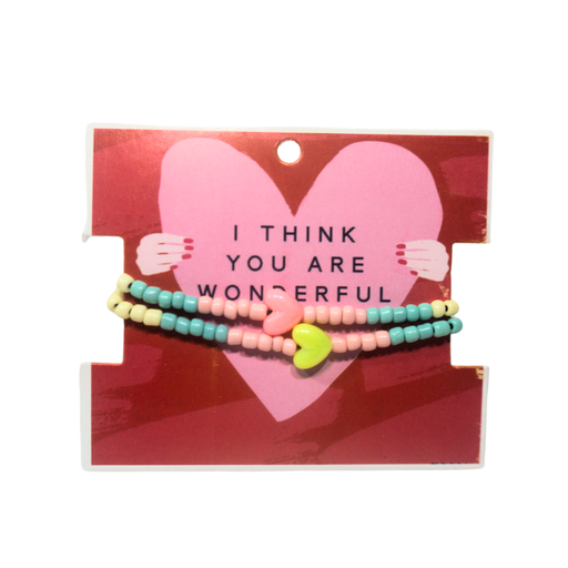 [49406] PULSERA DUO CORAZÓN CHATO DIA DEL AMIGO