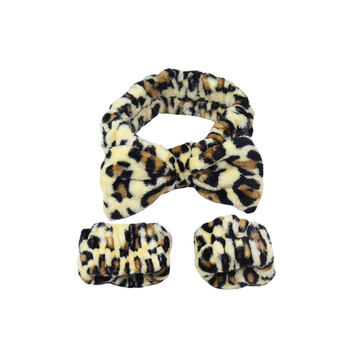 VINCHA SKINCARE + MUÑEQUERAS ANIMAL PRINT