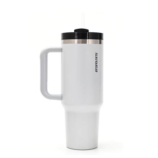 [49449] VASO SKORA TERMICO BLANCO CON SORBETE Y STICKERS